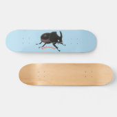 Cute rhinoceros kever cartoon skateboard (Horizontaal)