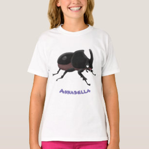 Cute rhinoceros kever cartoon t-shirt