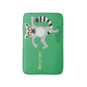 Cute ring tail lemur dansend cartoon illustratie badmat (Voorkant Verticaal)