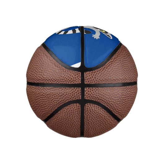 Cute ring tail lemur dansend cartoon illustratie basketbal (Rechts)