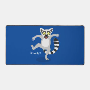 Cute ring tail lemur dansend cartoon illustratie bureaumat