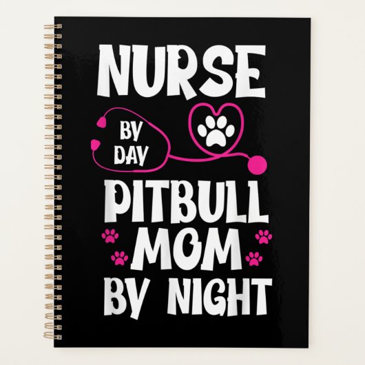 Cute RN Nurse Pit Bull Maman Paw Dog Puppy Lover (Devant)