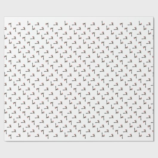 Cute Roadrunner Santa Claus Cadeaupapier (Vlak)