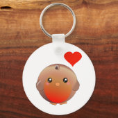 Cute Robin Bird Sleutelhanger (Voorkant)