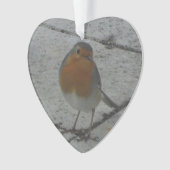 Cute Robin Kerstornament Ornament (voorkant)