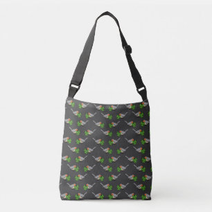 Cute Robin met Shamrock Clover-Cartoon Crossbody Tas
