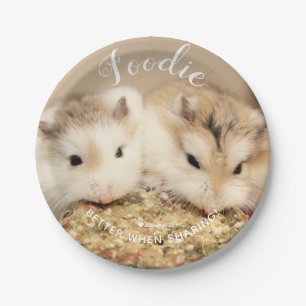 Cute Robo Hamsters Foodie Papieren Bordje