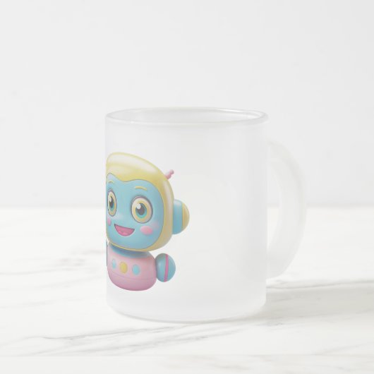 Cute robot 3D Mug - Kawaii AI Bot Design pour la t (Devant droit)