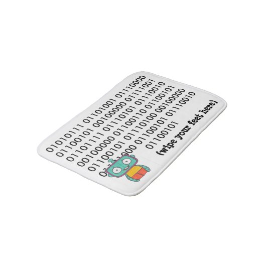 Cute Robot Bath Mat (Gekanteld)