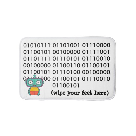 Cute Robot Bath Mat (Voorkant)