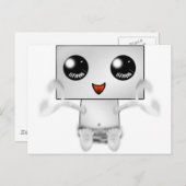 Cute Robot Briefkaart (Voorkant / Achterkant)