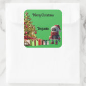 cute robot Christmas holiday Sticker (Sac)