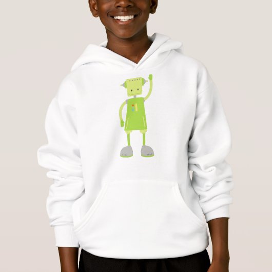 Cute Robot, Funny Robot, Gekke Robot, Groene Robot (Voorkant)