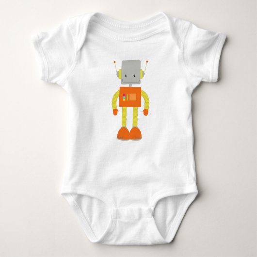 Cute Robot, Funny Robot, Gekke Robot, Robotica Romper (Voorkant)