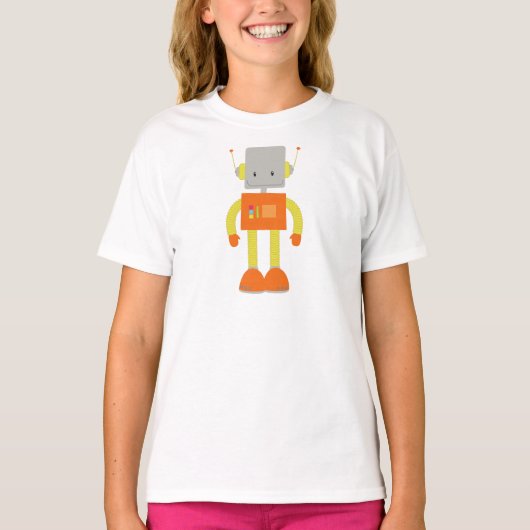 Cute Robot, Funny Robot, Gekke Robot, Robotica T-shirt (Voorkant)