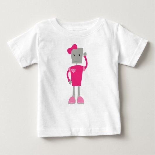 Cute Robot, Funny Robot, Girl Robot, Robot roze (Voorkant)
