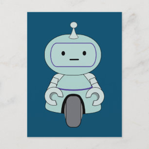 Cute Robot Illustration Briefkaart
