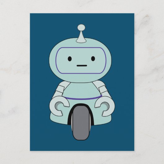 Cute Robot Illustration Briefkaart (Voorkant)