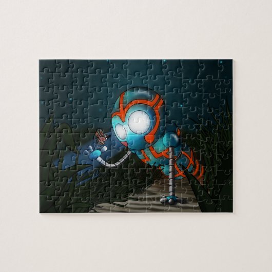 Cute Robot Illustration Legpuzzel (Horizontaal)