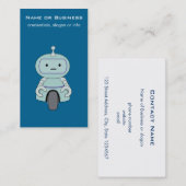 Cute Robot Illustration Visitekaartje (Voorkant / Achterkant)