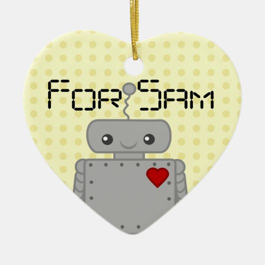 Cute Robot Keramisch Ornament (Voorkant)