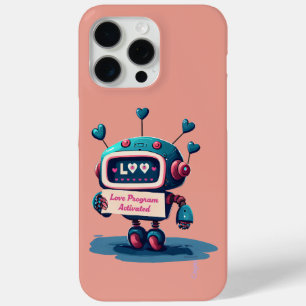 Cute Robot met Geactiveerd Liefdesbericht iPhone H 15 Pro Max Hoesje