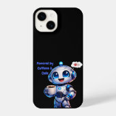 Cute Robot Powered by Caffeine & Code iPhone Hoesje (Achterkant)
