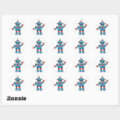 Cute robot ronde sticker (Vel)