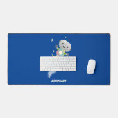 Cute robot vliegend in de cartoon van de ruimte bureaumat (Keyboard & Muis)