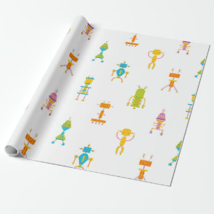 Cute Robots Cadeaupapier
