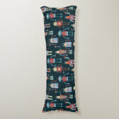 Cute Robots Dark Lichaamskussen (Voorkant Verticaal)