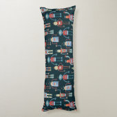 Cute Robots Dark Lichaamskussen (Achterkant (Verticaal))