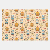 Cute Robots Inpakpapier Vel (Voorkant 3)