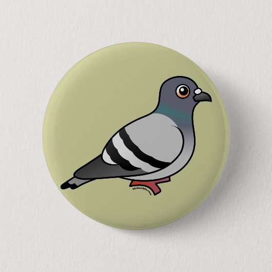 Cute Rock Pigeon Ronde Button 5,7 Cm (Voorkant)