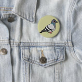 Cute Rock Pigeon Ronde Button 5,7 Cm (In situ)