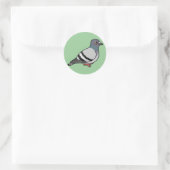 Cute Rock Pigeon Ronde Sticker (Tas)