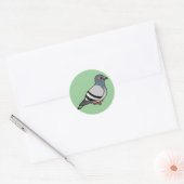 Cute Rock Pigeon Ronde Sticker (Envelop)