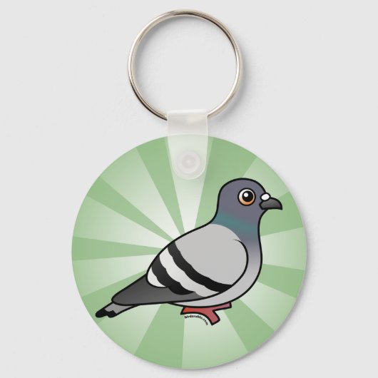 Cute Rock Pigeon Sleutelhanger (Voorkant)