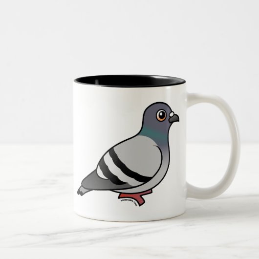 Cute Rock Pigeon Tweekleurige Koffiemok (Rechts)