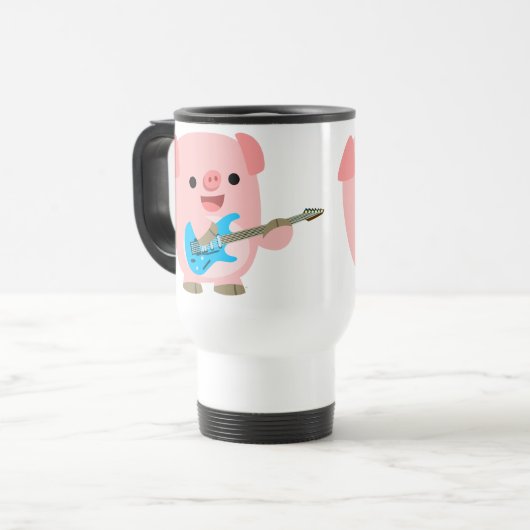 Cute Rockin' Cartographie Cochon Commuter Mug (Devant gauche)