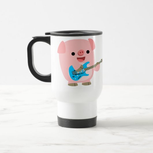 Cute Rockin' Cartographie Cochon Commuter Mug (Gauche)