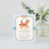 Cute Rocking Horse Baby Shower Invitations (Debout devant)