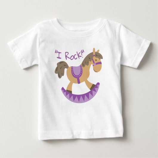 Cute Rocking Horse "I Rock" Slogan  (Voorkant)