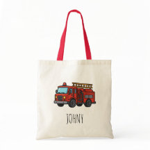 Cute Rode Brandweerwagen Brandweerman Kinderen Tas