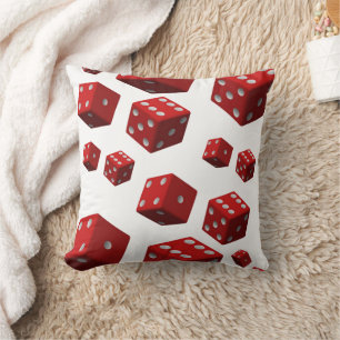 Cute Rode Dobbelsteen Decorative Kussensloop Kussen