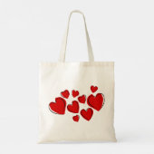 Cute Rode Hart Abstract Tote Bag (Achterkant)