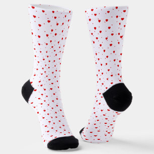 Cute Rode Hartjes Valentijnspatroon Sokken
