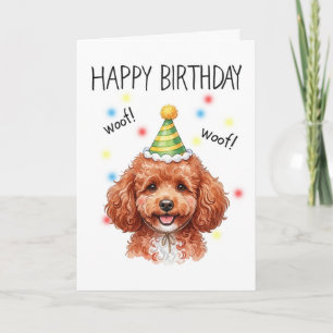 Cute Rode Speelgoed Poodle Doodle Makkelijk Aangep Kaart