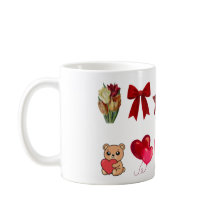 Cute Rode Sticker Koffiemok Fun & Trendy Cadeau Cu