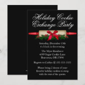 Cute Rolling Pin Cookie Exchange Holiday nodigt ui Kaart (Voorkant / Achterkant)